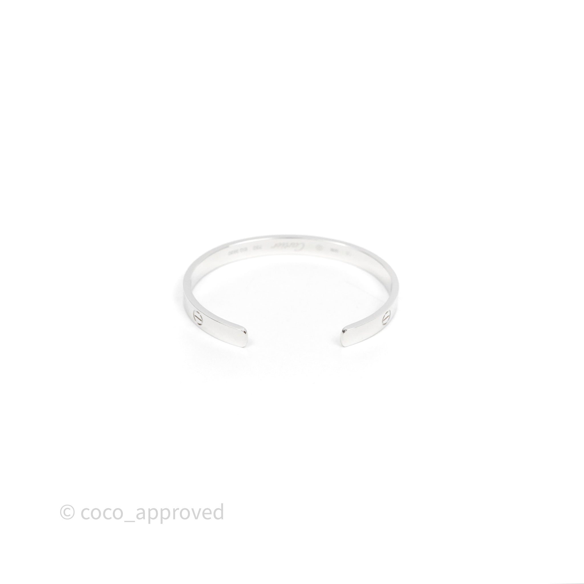 Cartier Love Bracelet Open Classic Model in 18K White Gold - Luxury Jewelry for Women, Anniversary & Wedding Gifts, Everyday Elegance