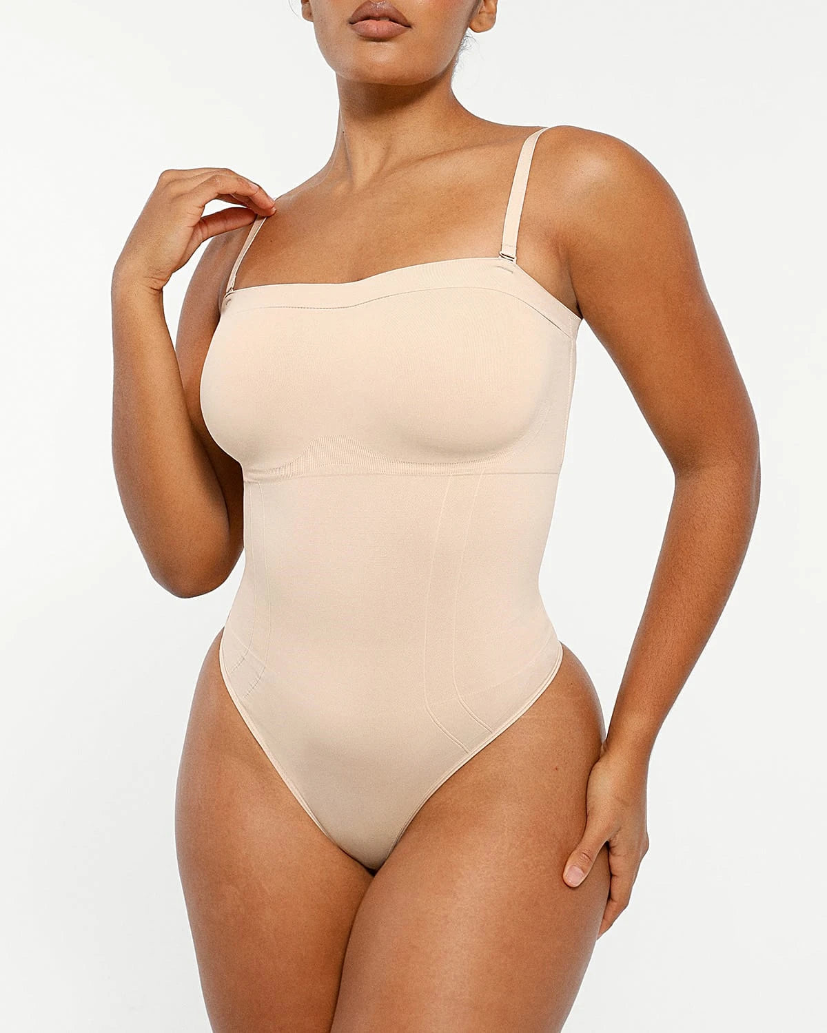 Seamless Sculpt Strapless Thong Bodysuit for Women - Sexy Shapewear for Special Occasions & Date Nights
