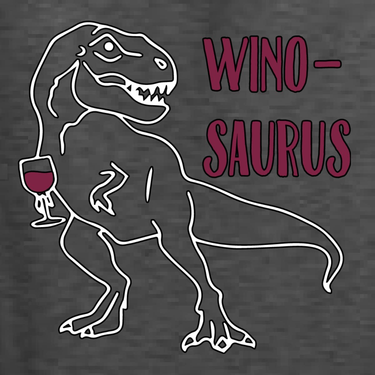 Winosaurus Funny Dinosaur Wine Lover Joke Pun Graphic T-Shirt for Men - Perfect for Wine Tasting Parties & Casual Wear