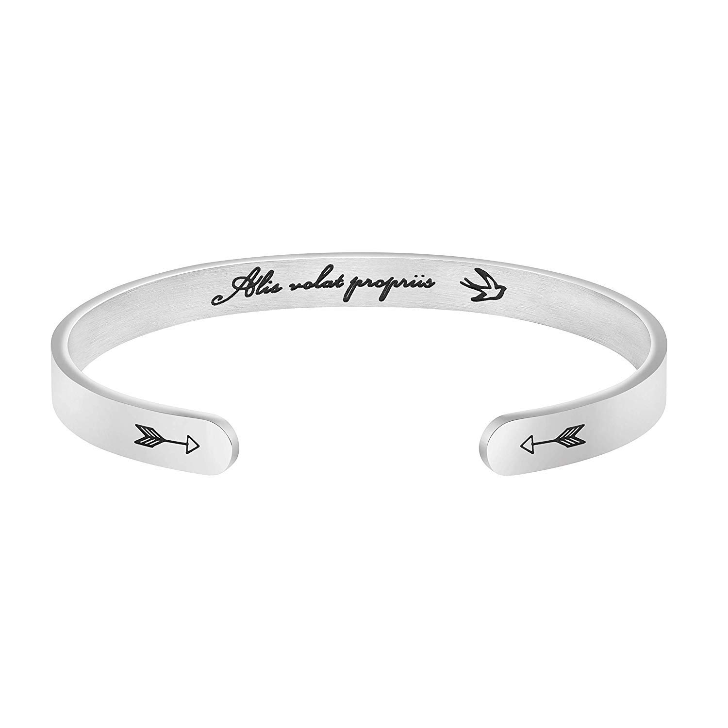 Personalized Inspirational Mantra Cuff Bracelet for Women & Girls - Encouragement Gift with Gift Box | Friendship Jewelry for Daily Motivation & Special Occasions