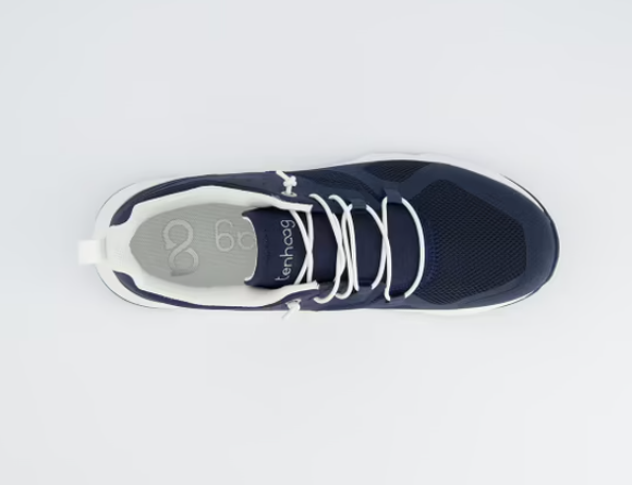 TENHAAG Navy Slip On Sneakers for Men - Comfortable Casual Shoes for Walking, Travel & Everyday Wear