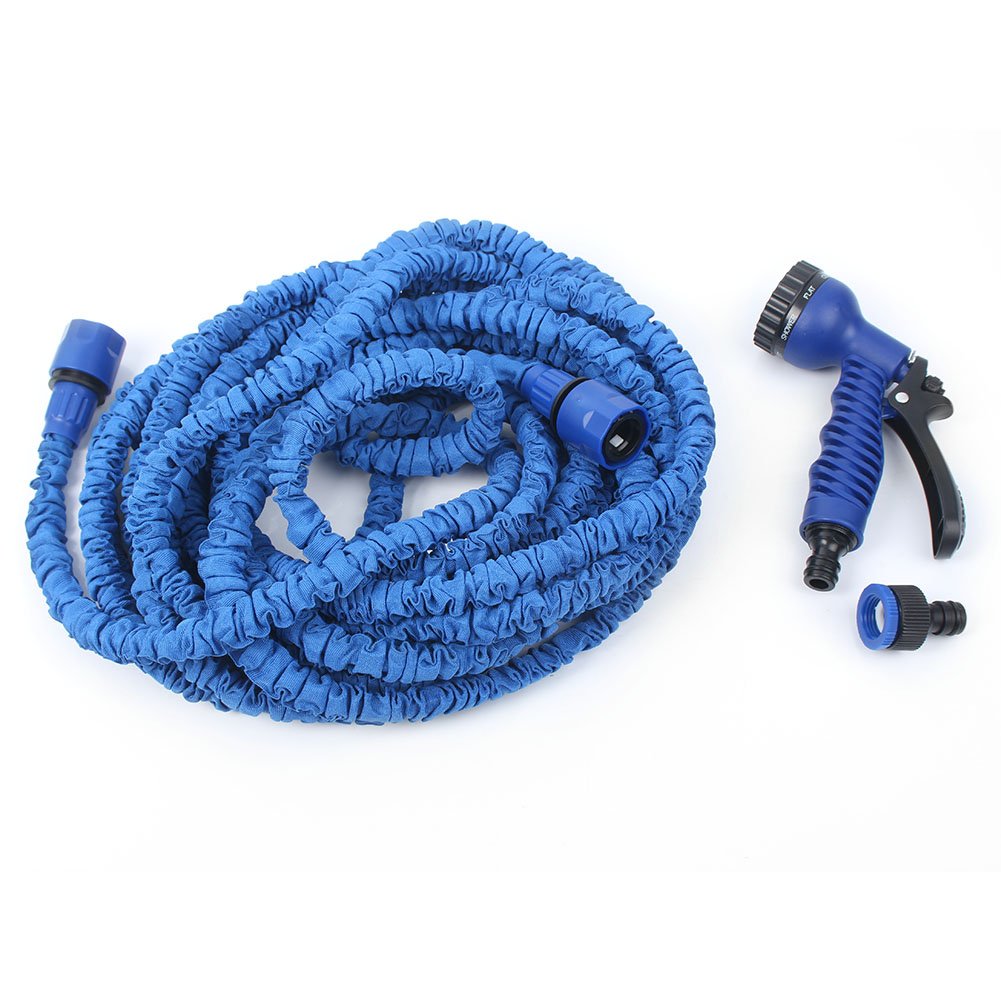 50FT Expandable Garden Hose with Spray Nozzle & Adapters - Flexible Magic Water Hose for Car Washing, Lawn Watering, Pet Cleaning & Outdoor Use