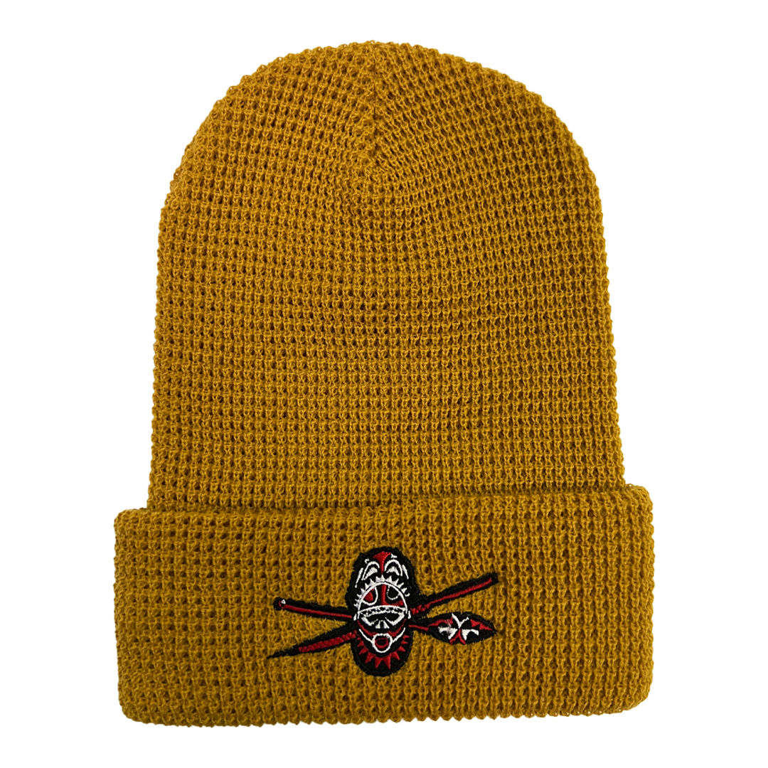 Shield and Oars Beanie - Warm Knit Winter Hat for Men & Women - Cozy Unisex Skull Cap for Outdoor Activities, Hiking, and Casual Wear