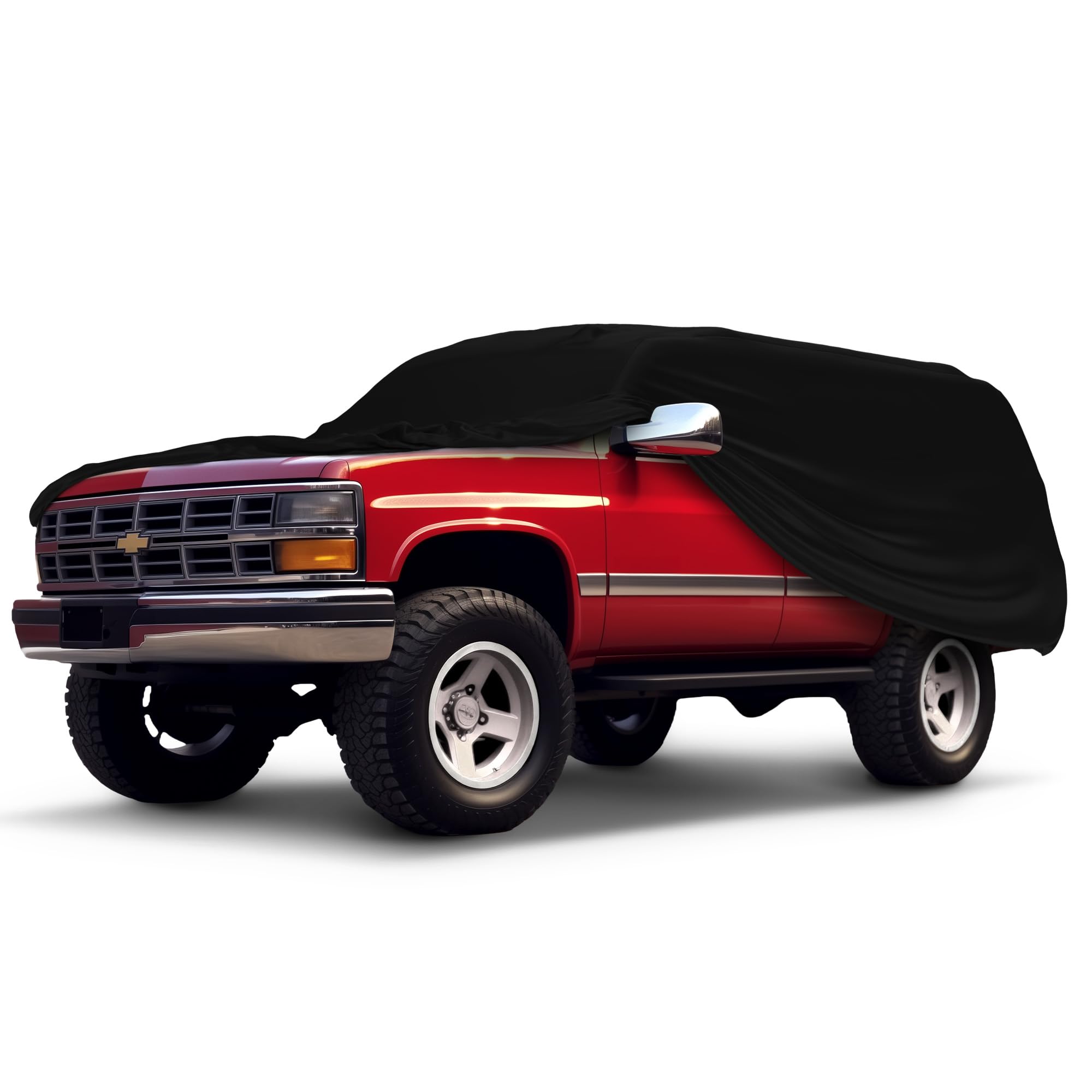 Scratch-Resistant Indoor SUV Car Cover for Chevrolet Tahoe 1995-1999 - Black Satin Ultra Soft Material with Warranty | Perfect for Garage Storage and Vehicle Protection