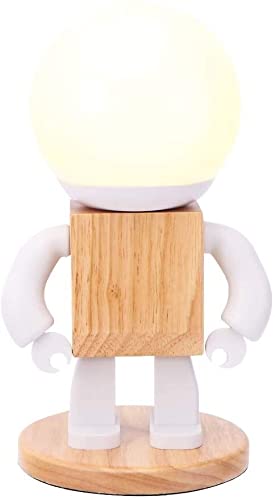 YSMGT LED Robot Table Lamp - 3 Color Temperatures & Stepless Dimming, 5W Adjustable Night Light for Bedroom, Living Room, Office | Perfect for Reading, Working & Creating Cozy Atmosphere