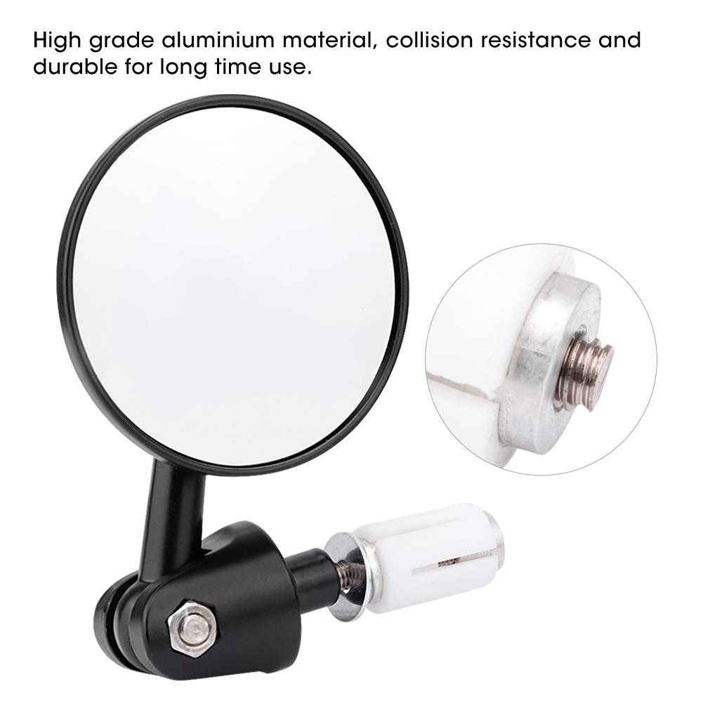 Ultra Clear Reflective Motorcycle Handlebar Rear View Mirror - 2PCS Side Mirrors for Street Bike & Motorbike - Enhanced Safety for Commuting & Adventure Riding