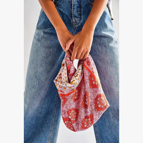 Blooming Mandala Print Bandana Scarf - Stylish Floral Design for Women & Men - Perfect for Yoga, Festivals, and Outdoor Activities