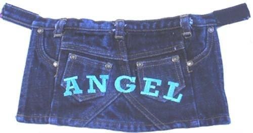 Denim Angel Dog Skirt - Stylish Pet Clothing for Small Dogs, Cute Denim Skirt with Angel Wings Design - Perfect for Parties, Photos & Daily Wear