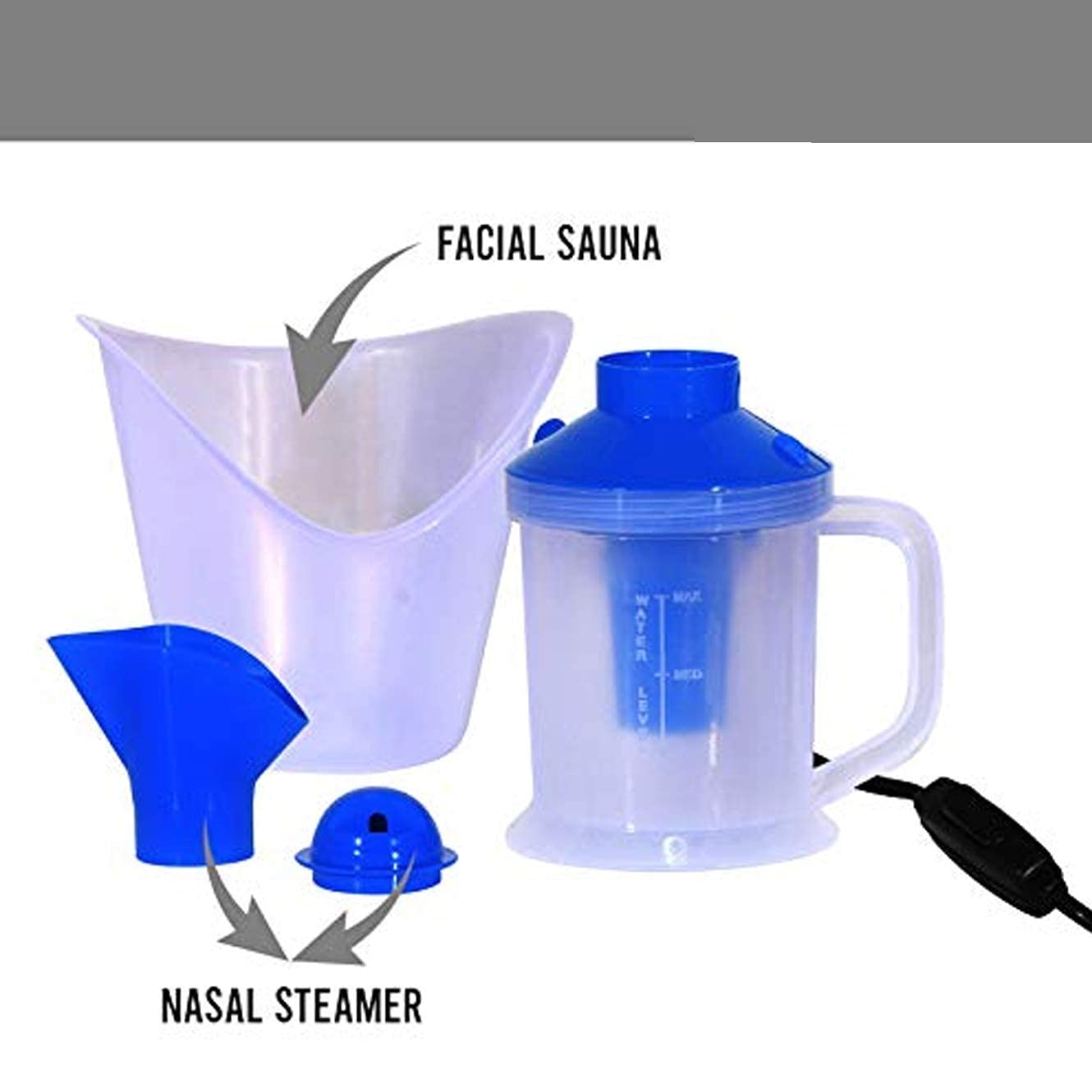 BSITFOW 3-in-1 Facial Steamer & Vaporizer for Adults & Kids - Nose Inhaler, Facial Sauna & Cough Relief Steam Machine (Multicolor) - Perfect for Cold Relief, Skin Care & Relaxation at Home