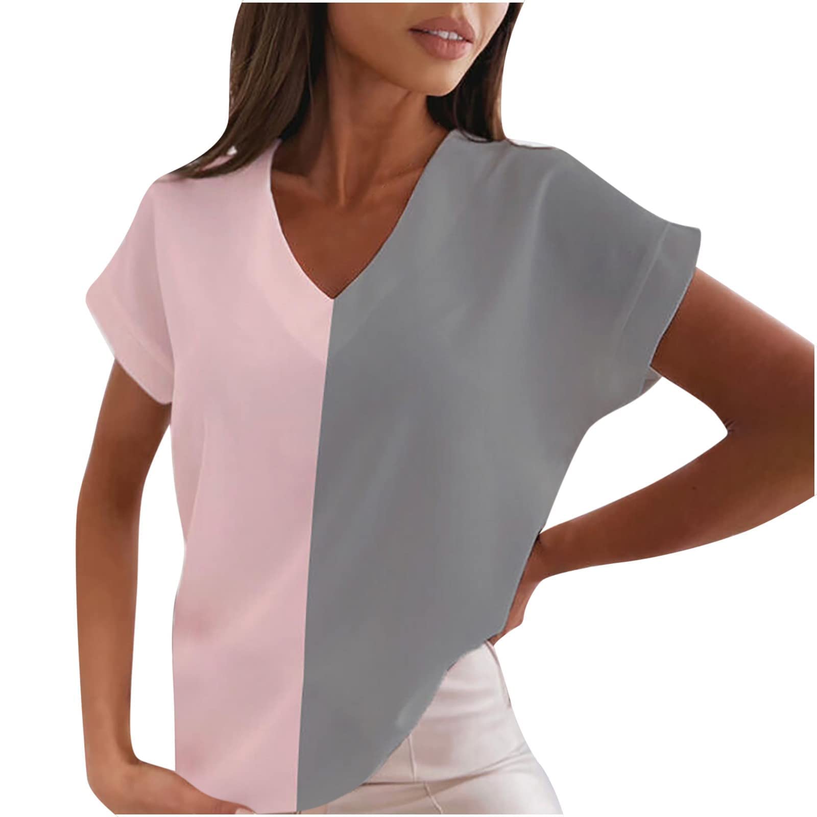 Trendy Women's V-Neck Printed T-Shirts - Soft & Comfortable Casual Blouse Tops for Ladies - Perfect for Everyday Wear, Outings & Relaxation