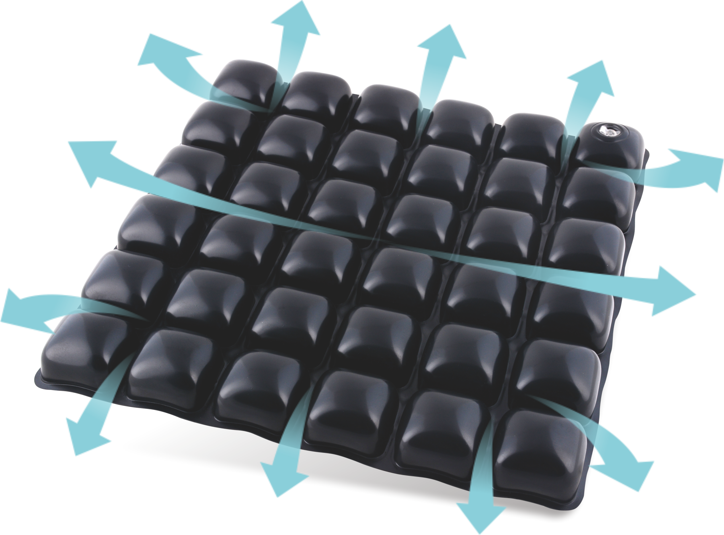 TJ Anti Decubitus Cushion - Pressure Relief Seat Cushion for Wheelchair & Office Chair - Orthopedic Gel Memory Foam Cushion for Back Pain & Sciatica - Home & Healthcare Use