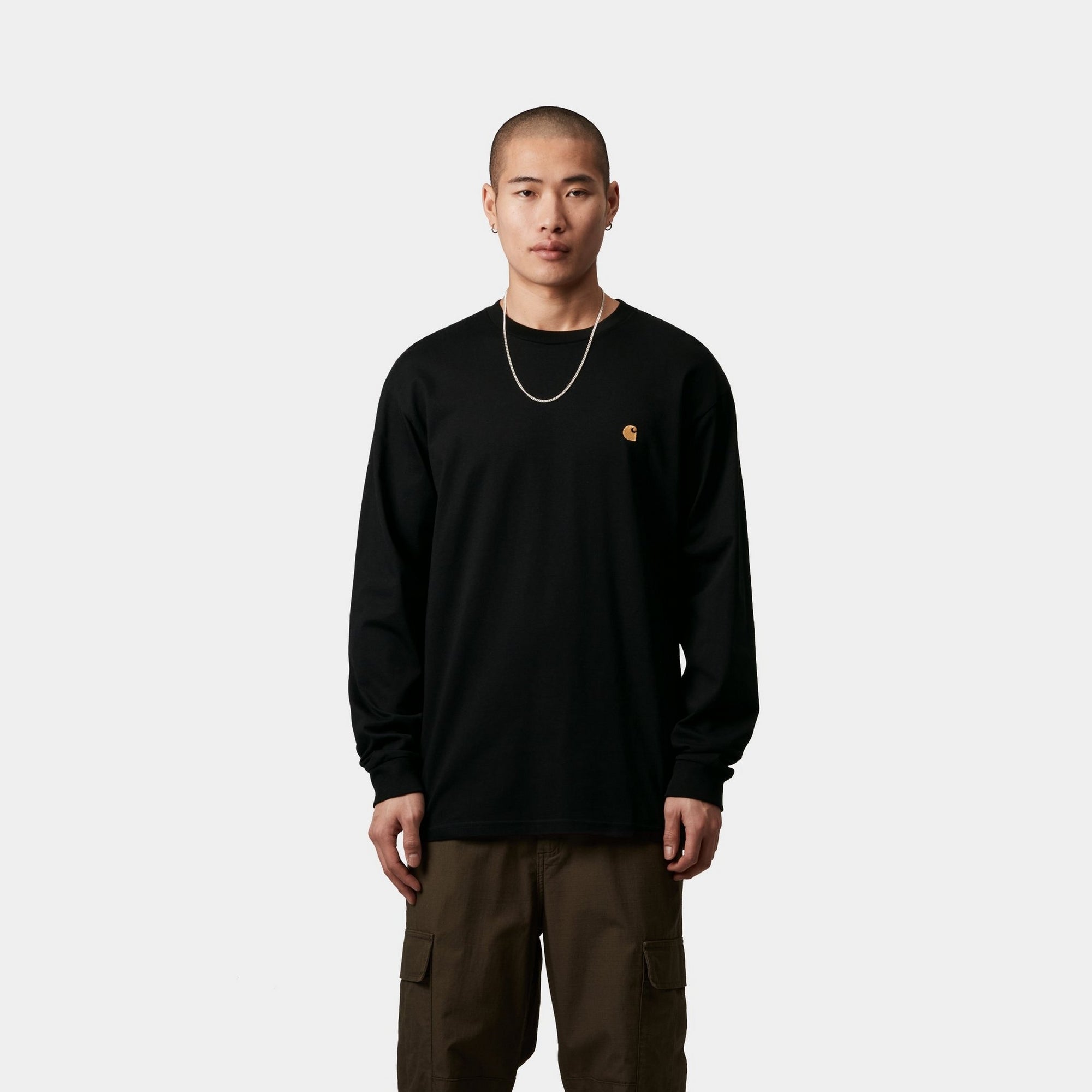 Chase Long Sleeve T-Shirt for Men - Soft Cotton Black Shirt | Casual Wear, Layering & Everyday Comfort