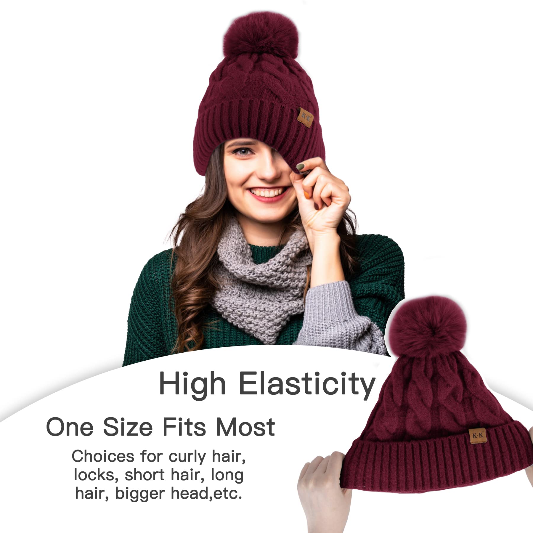 Cozy Fleece Knitted Winter Hat for Men & Women - Warm Beanie for Cold Weather - Perfect for Skiing, Snowboarding & Outdoor Activities