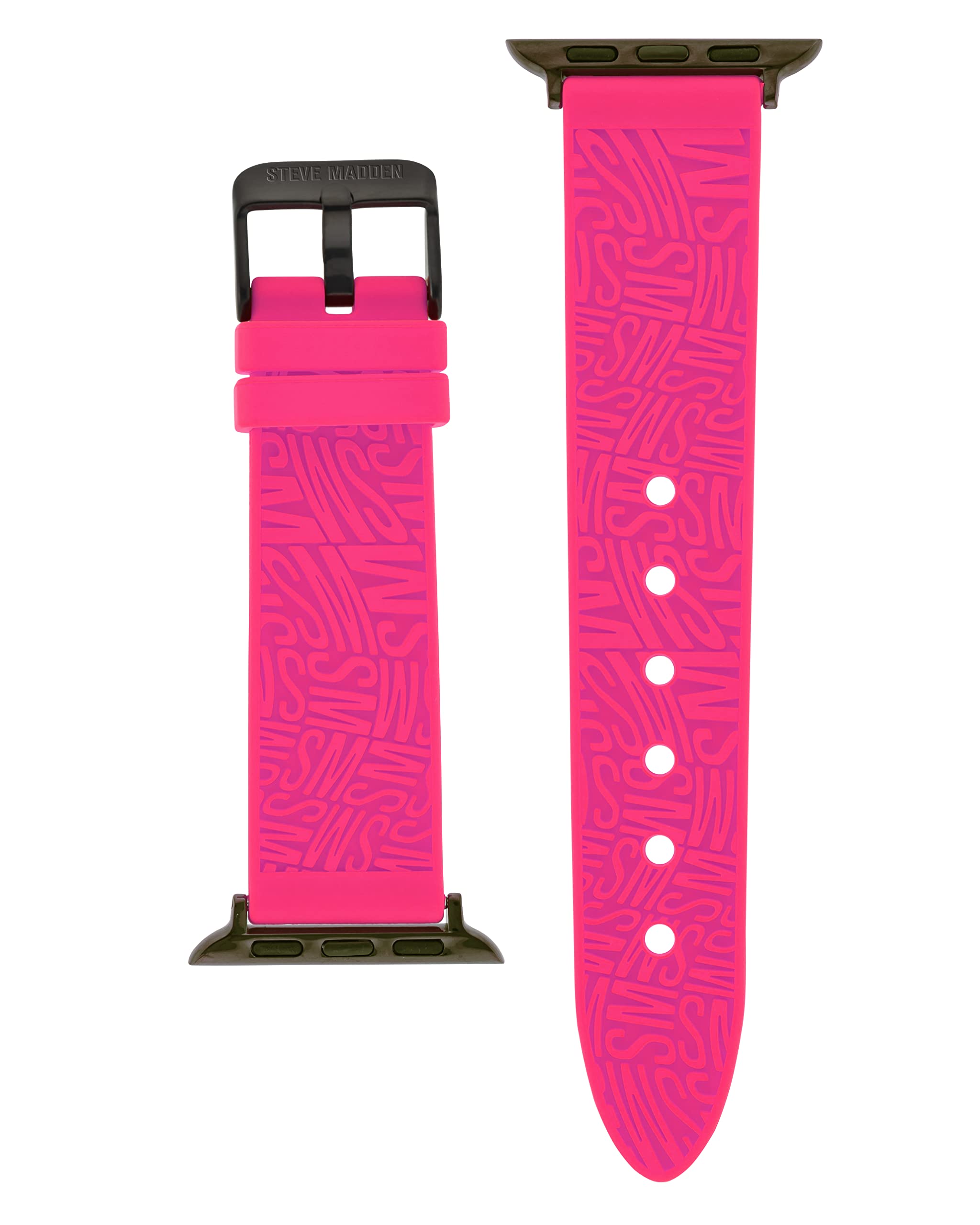 Steve Madden Stylish Silicone Band for Apple Watch Series 1-9 - Comfortable, Durable & Fashionable Smartwatch Accessory for Women & Men - Perfect for Workouts, Office & Everyday Wear