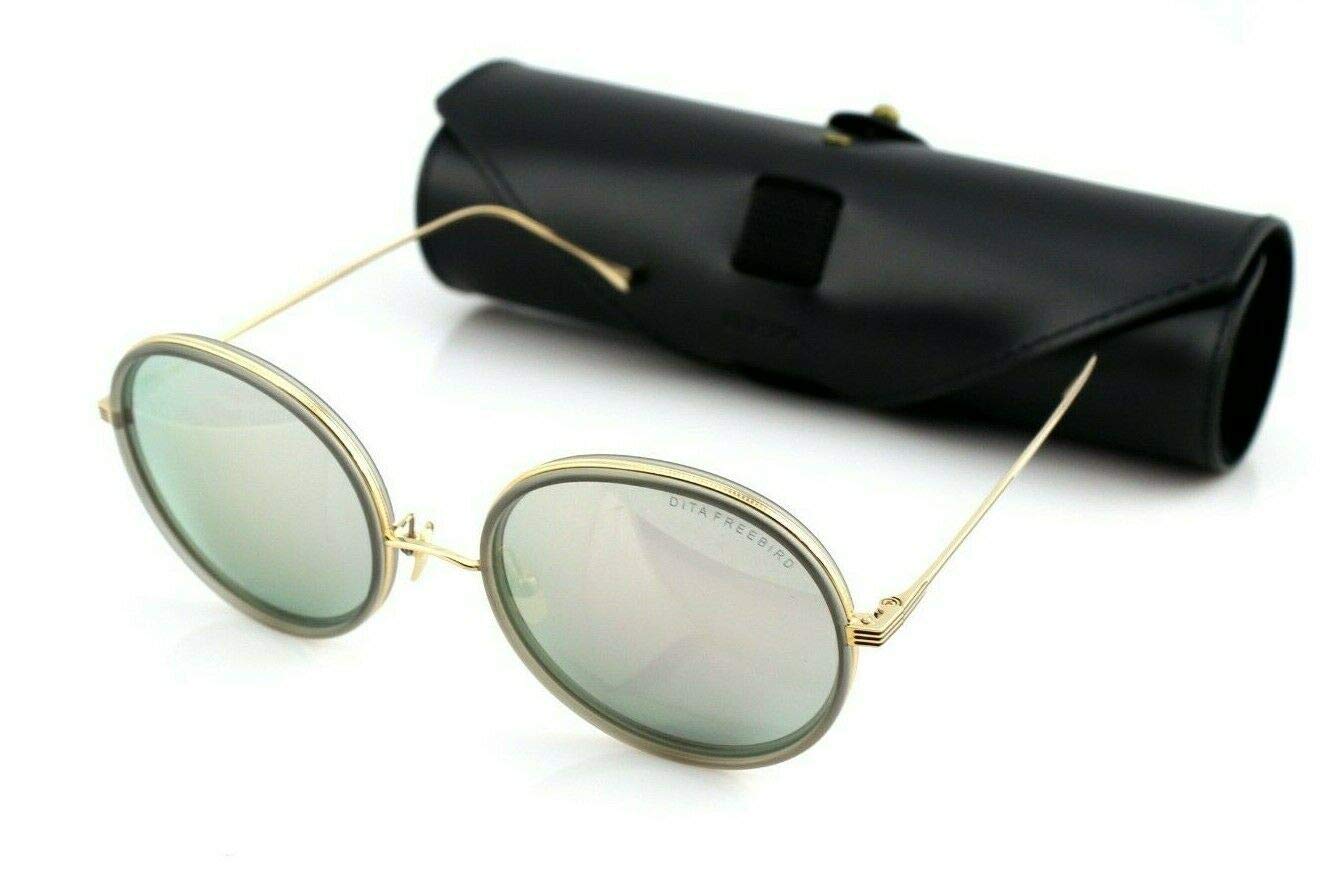 Dita Freebird Gray Oval Women's Sunglasses 54mm - UV Protection, Polarized Lenses for Driving, Beach & Outdoor Activities