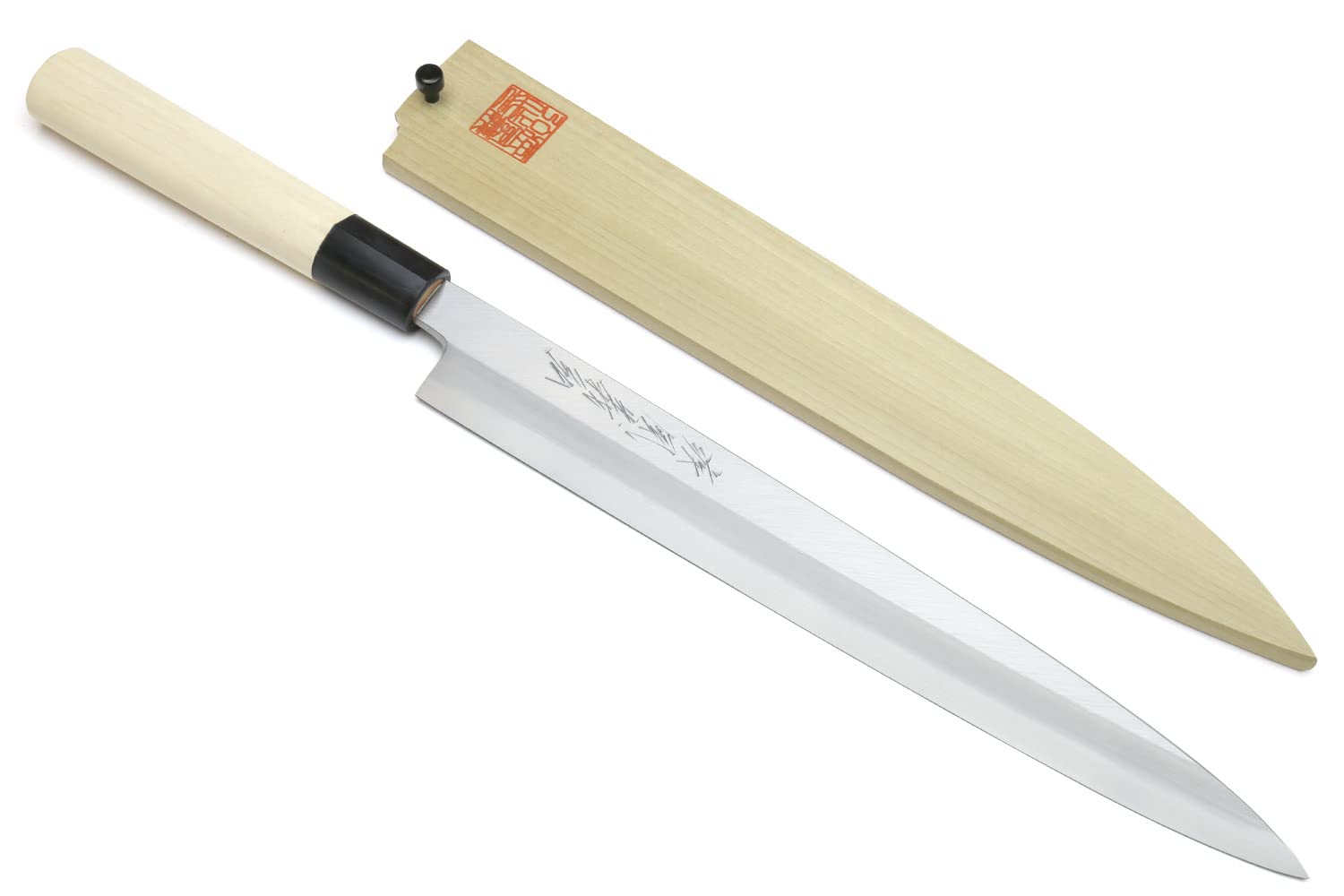 Premium Yoshihiro Shiroko High Carbon Steel Kasumi Yanagi Sushi Sashimi Chef Knife - 9.5