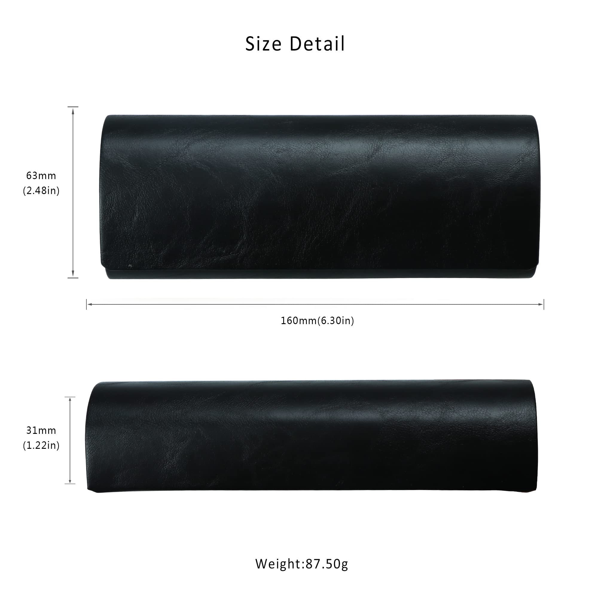Premium Hard Shell Eyeglass Case - Durable PU Leather Sunglass Holder for Women & Men | Portable, Lightweight & Stylish | Perfect for Travel, Work & Everyday Use