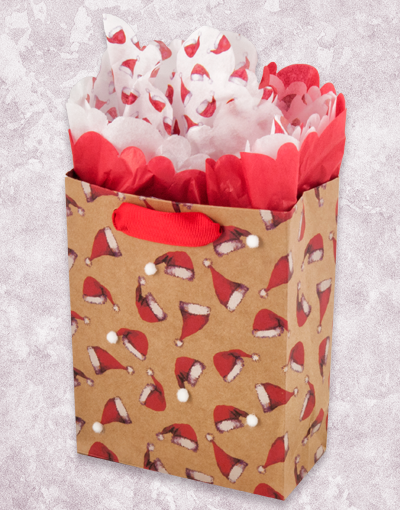 Christmas Santa Hats for Women - Petite Size Holiday Party Hats with Gift Bags - Perfect for Xmas Parties, Office Celebrations & Family Gatherings