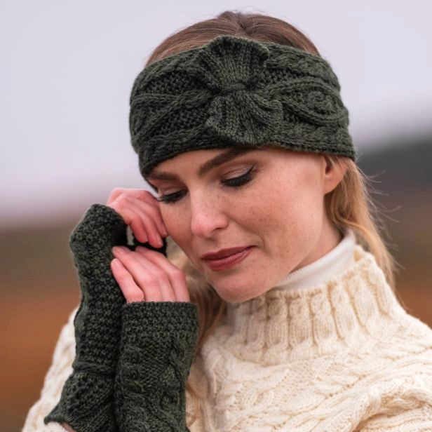 Aran Merino Wool Headband for Women & Men - Soft Winter Ear Warmer Headband - 3 Color Options - Perfect for Skiing, Running & Outdoor Activities
