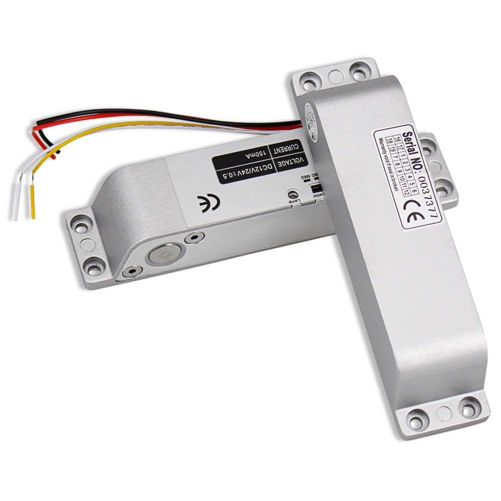 12V Electric Drop Bolt Lock - Fail Safe NC Mode Electronic Door Lock for Access Control Security System with Time Delay - Ideal for Offices, Warehouses & Smart Homes