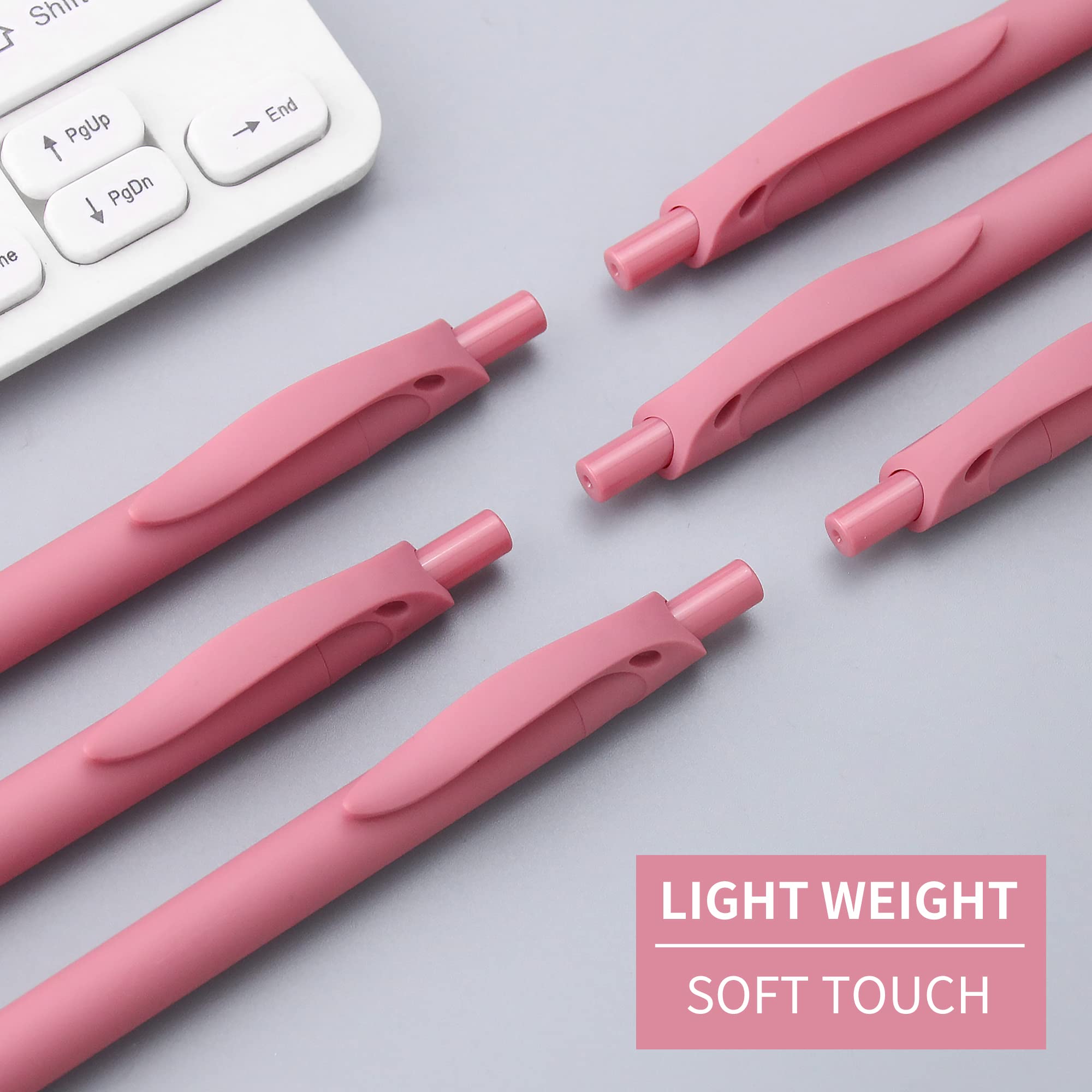 50 Pack No Bleed Red Click Pens - Bulk Retractable Ballpoint Pens with 1.0mm Medium Point & Smooth Ink Flow - Ideal for Office, School, Note Taking & Gift Giving