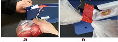MXBAOHENG Manual Plastic Bag Sealer & Tape Dispenser - Portable Sealing Machine for Supermarket, Kitchen, Food Storage | Plastic Bag Mouth Tying Tool for Home, Grocery, and Retail Use