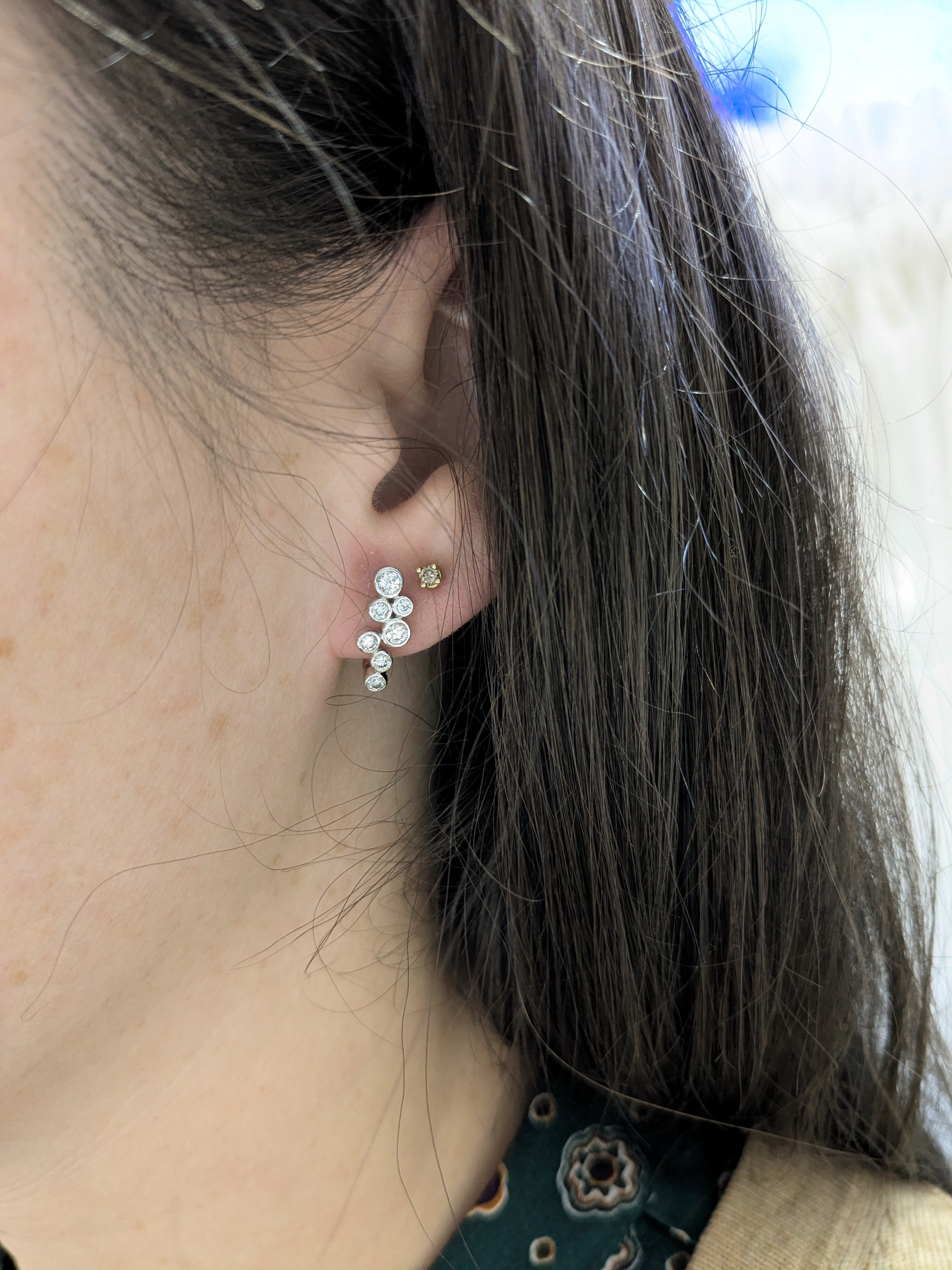 Trendy Bubble Hoop Earrings for Women - Lightweight Gold Plated Dangle Earrings - Perfect for Parties, Weddings & Everyday Wear