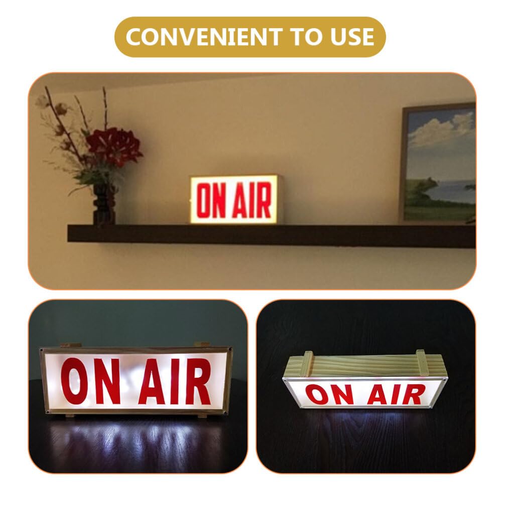 Uonlytech LED Letter Sign - Battery Powered On Air Light for Home Studio & Recording - Perfect for Podcasting, Live Streaming, and Video Recording