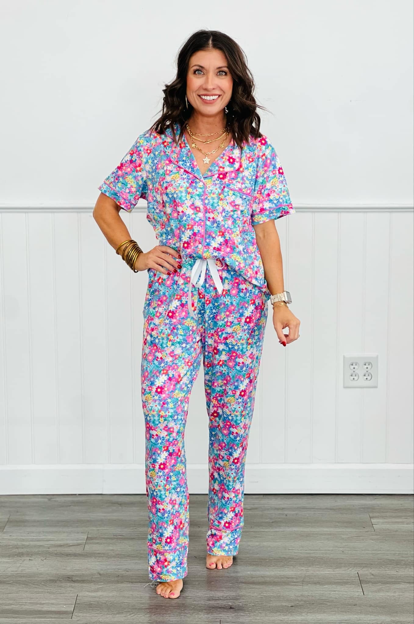 PREORDER: Soft & Cozy Button Front Pajama Pant Set - 3 Stylish Prints for Women | Perfect for Lounging, Sleepwear & Relaxing at Home