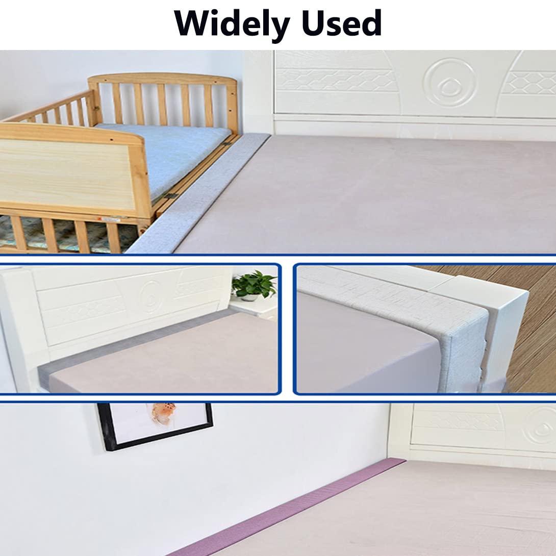 Long Bed Gap Filler for Single/Double/King Size Beds - Soft Headboard Pillow & Bedside Protection Cushion (120cm/150cm/180cm/200cm) - Thick Armrest Pillow & Sofa Support - Brown (150x5x10cm) - Perfect for Bedroom Safety, Child Protection & Comfortable Arm Support
