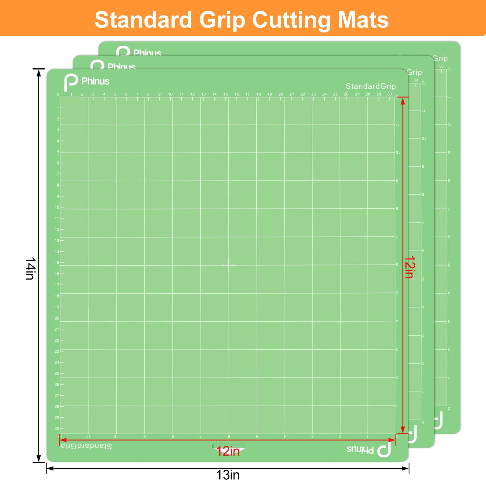 3 Pack Standard Grip 12x12 Inch Cutting Mats - Reusable Craft Cutting Mats for Cricut Maker 3, Explore 3, Air 2, Air & One - Perfect for DIY Projects, Scrapbooking & Vinyl Cutting