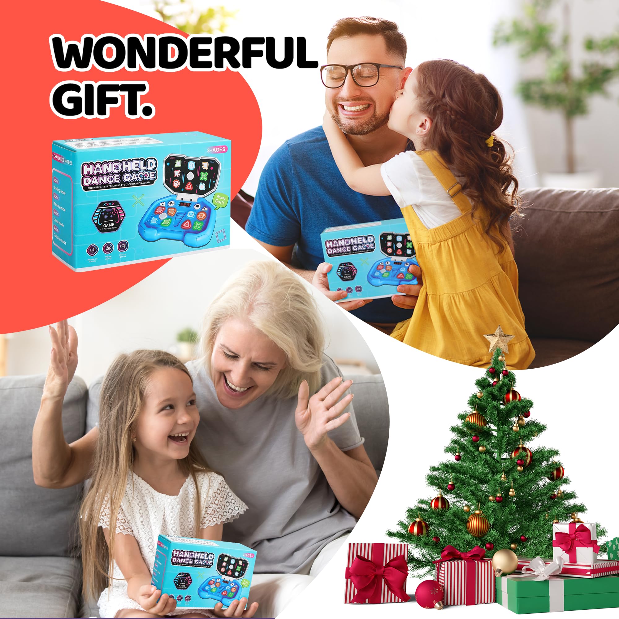 Handheld Fidget Game for Kids 6-12 - ADHD Sensory Toy with 999 Levels & 4 Modes - Perfect Birthday Gift for Boys & Girls - Great for Stress Relief & Focus