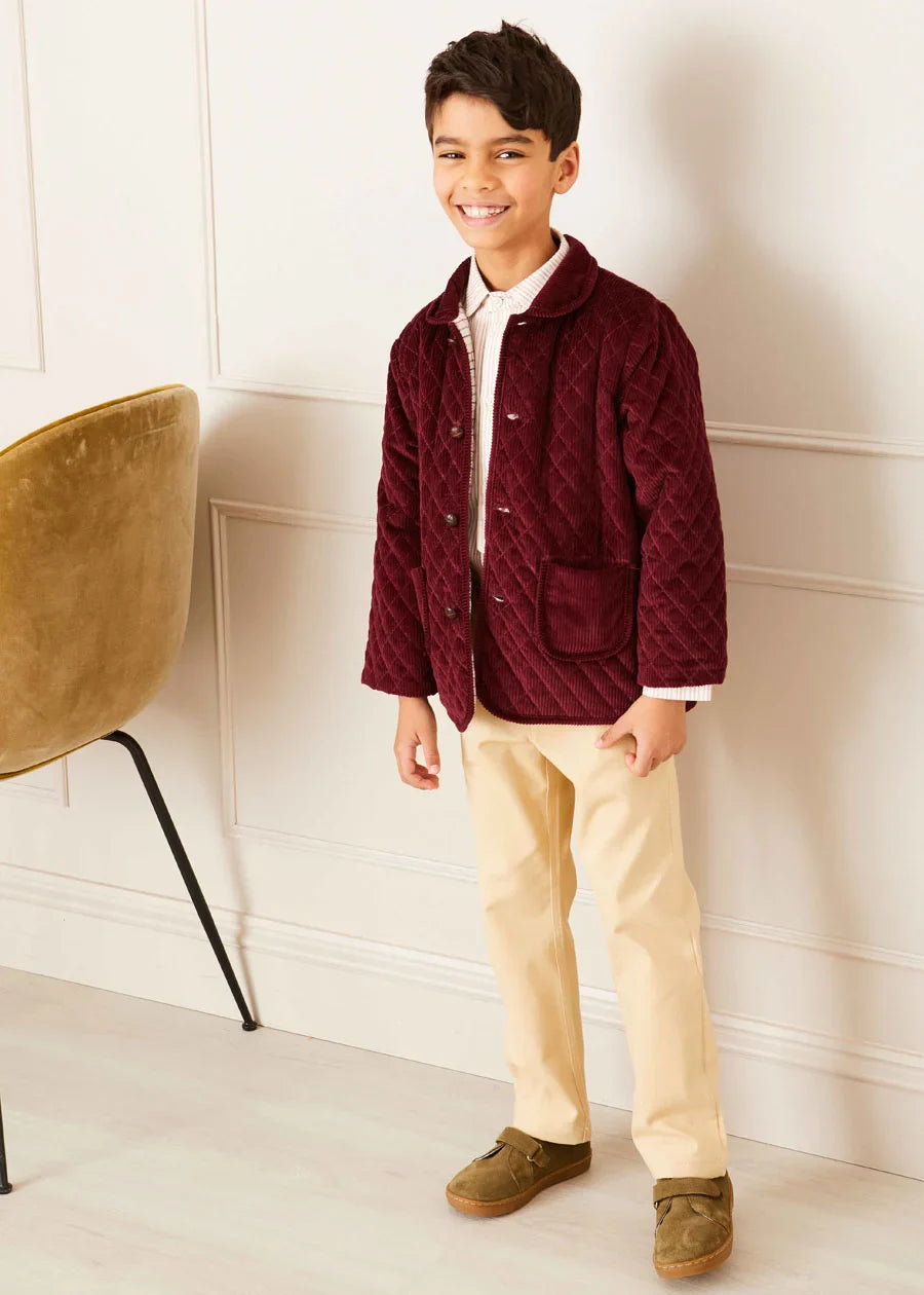 Stylish Kids' Plain Five Pocket Chino Pants in Camel Color for Boys & Girls (4-10 Years) - Perfect for School, Playdates & Casual Outings