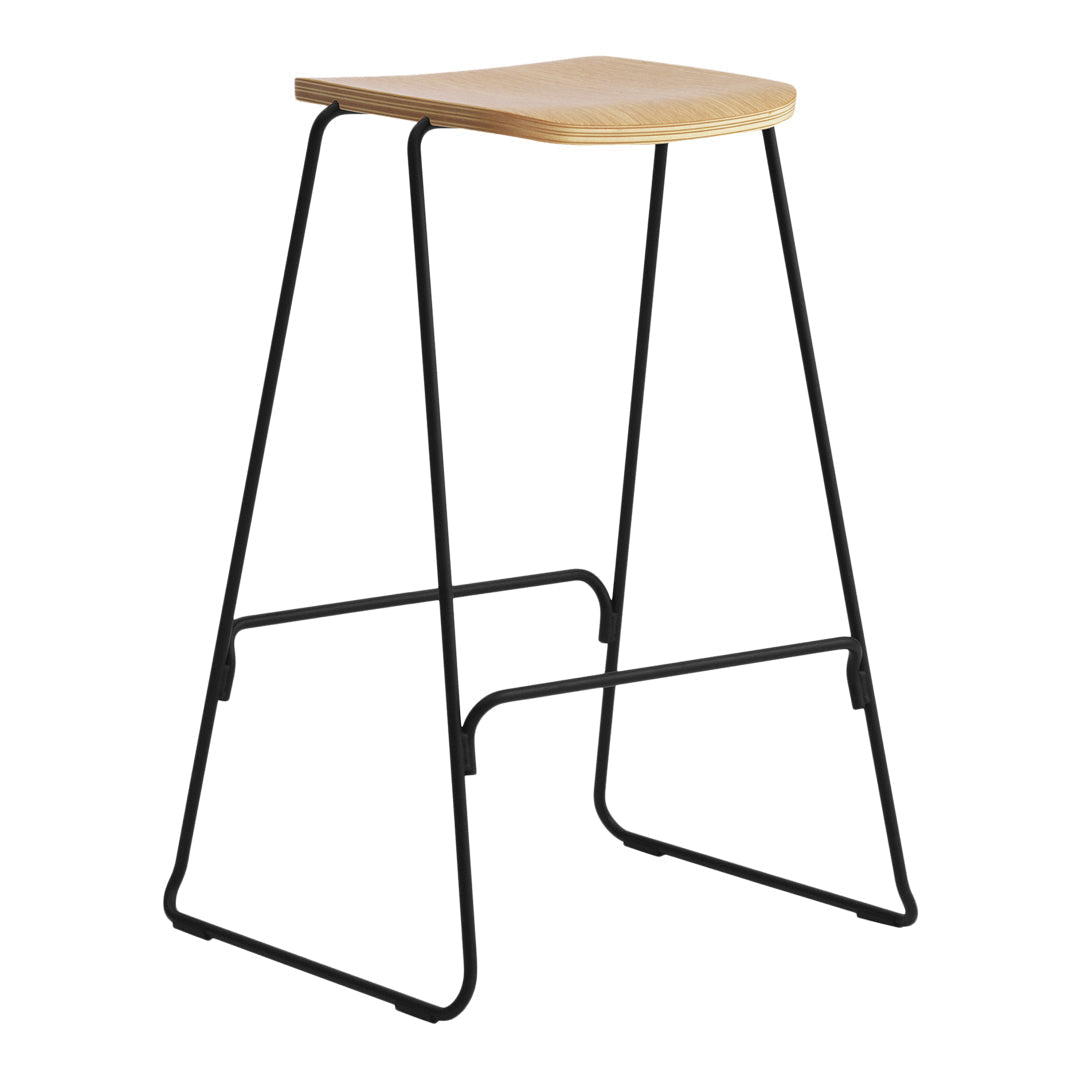 ISKOS Berlin Just Bar Stool by Normann Copenhagen - Modern Scandinavian Bar Stool for Kitchen Island, Breakfast Nook & Home Bar Decor