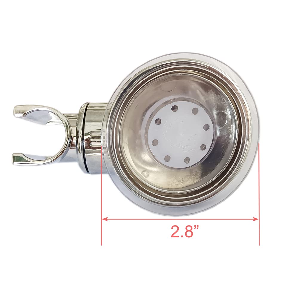 Adjustable Shower Head Holder with Removable Suction Cup - No Drill Shower Bracket, Chrome Polished Bathroom Accessory for Handheld Showerheads - Perfect for Bathroom Renovation & Spa-Like Shower Experience