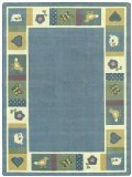 Joy Carpets Baby Blues Soft Playroom Rug for Kids - 3'10