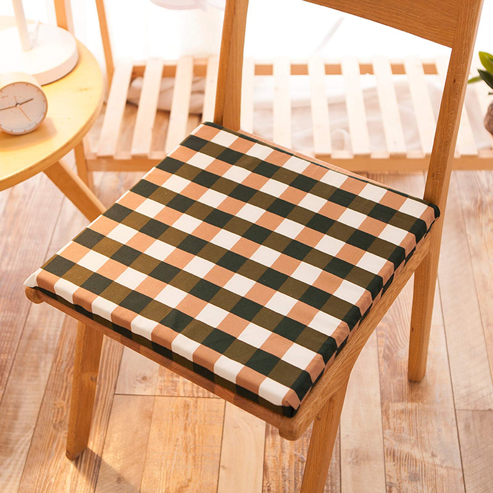 XYXH Set of 6 Square Outdoor Seat Cushions with Ties - Breathable Washable Chair Pads for Dining, Office, Home & Kitchen - Comfortable Soft Cushions for Patio, Deck, and Indoor Furniture