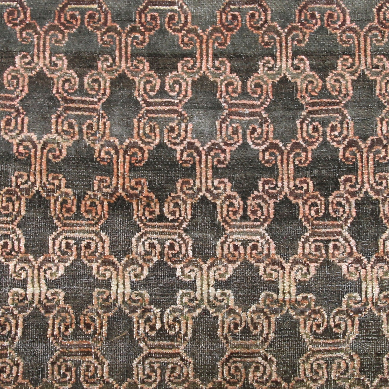 Premium Brown Alchemy Transitional Wool Silk Blend Runner Rug 3' x 14'10 - Elegant Home Decor for Living Room, Bedroom & Hallway