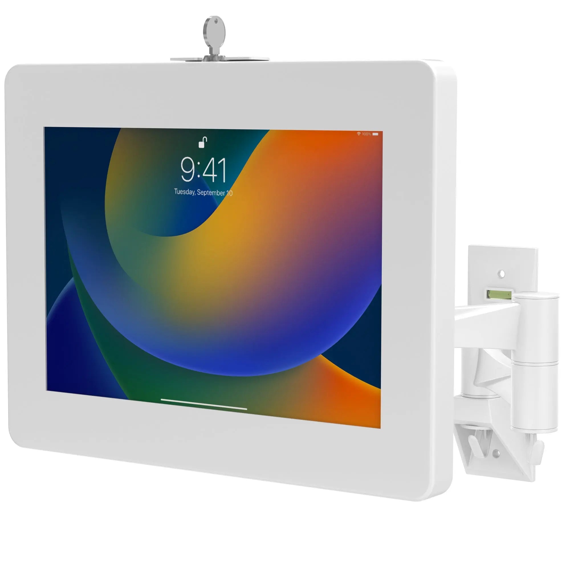 VESA Wall Mount Bracket with Enclosure - Adjustable Monitor Arm for 13-32 Inch Screens | Perfect for Home Office, Gaming Setup & Conference Rooms