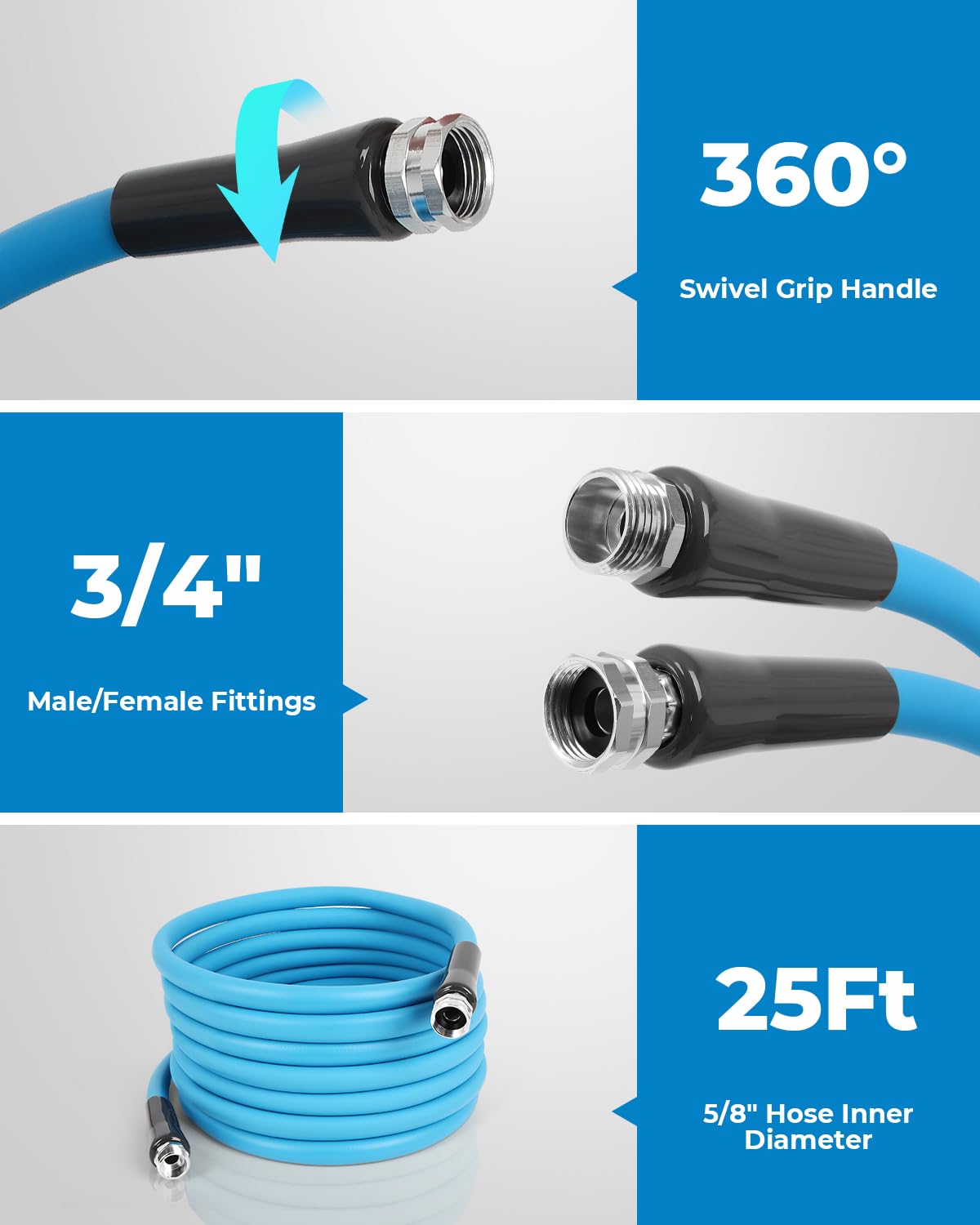 **RV & Camper Fresh Water Kit – Complete RV Water Filtration System with Flexible Hose Protector, Brass Elbow, Teflon Tape, Pressure Regulator, 2-Way Y Splitter, Toolbox, 25ft Garden Hose & Quick Connects – Perfect for RV Camping, Boondocking & Outdoor Adventures**