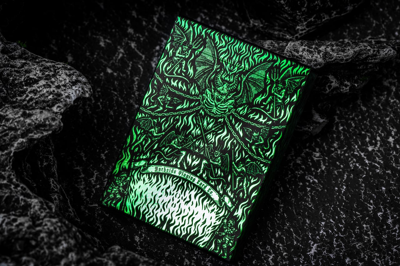 Inferno Playing Cards Emerald Blaze - Premium Poker Cards for Magic Tricks & Cardistry - Perfect for Game Nights, Casino Parties & Professional Performances