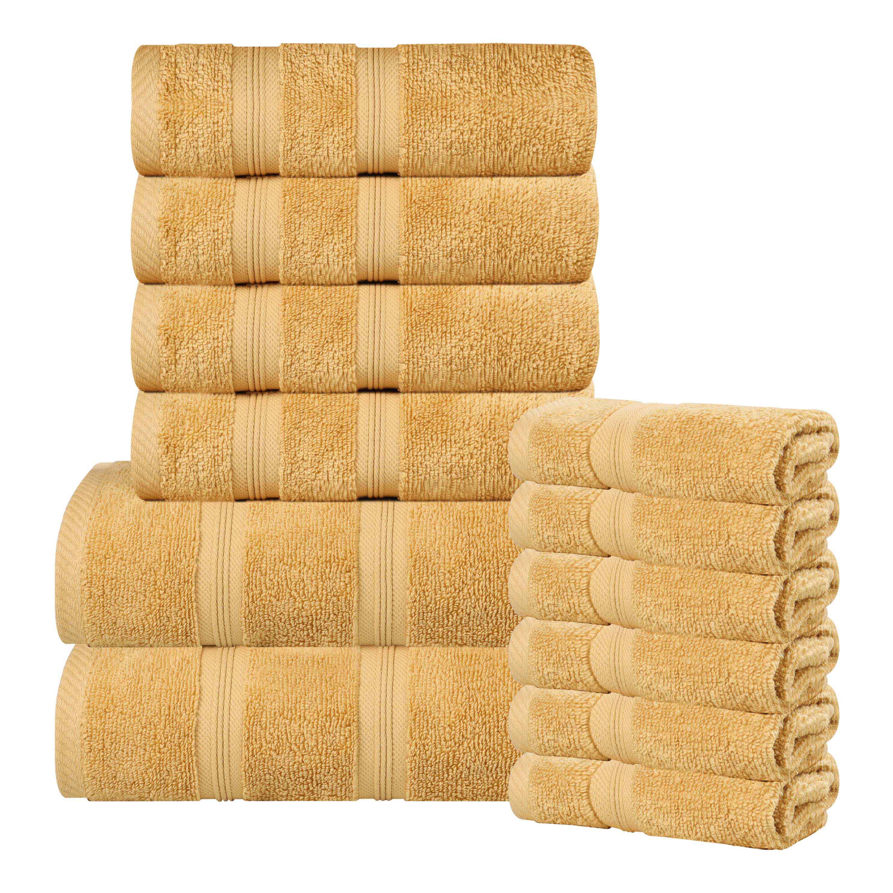 Premium 12-Piece Smart Dry Zero Twist Cotton Towel Set - Ultra Soft, Absorbent & Quick Dry Bath Towels for Spa, Gym, and Luxury Home Use