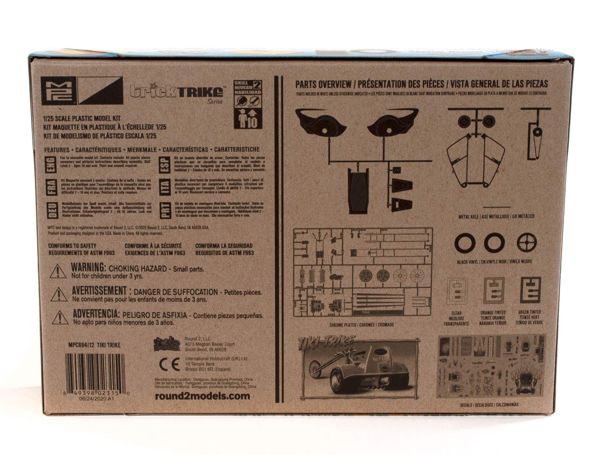 MPC Tiki Trike 1:25 Scale Plastic Model Kit - Trick Trikes Series Collectible for Adults & Hobbyists - Perfect for Display, DIY Projects & Gift Giving