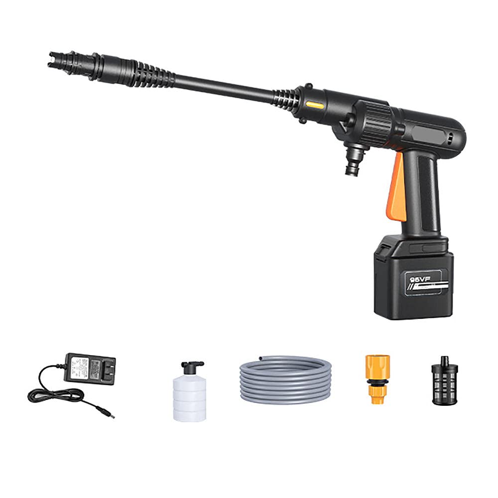 48VF 400W Cordless Pressure Washer Gun with Battery & Charger - High Power Pressure Washer Hose Attachment for Car Washing, Garden Watering, Floor Cleaning, Patio & Deck Cleaning