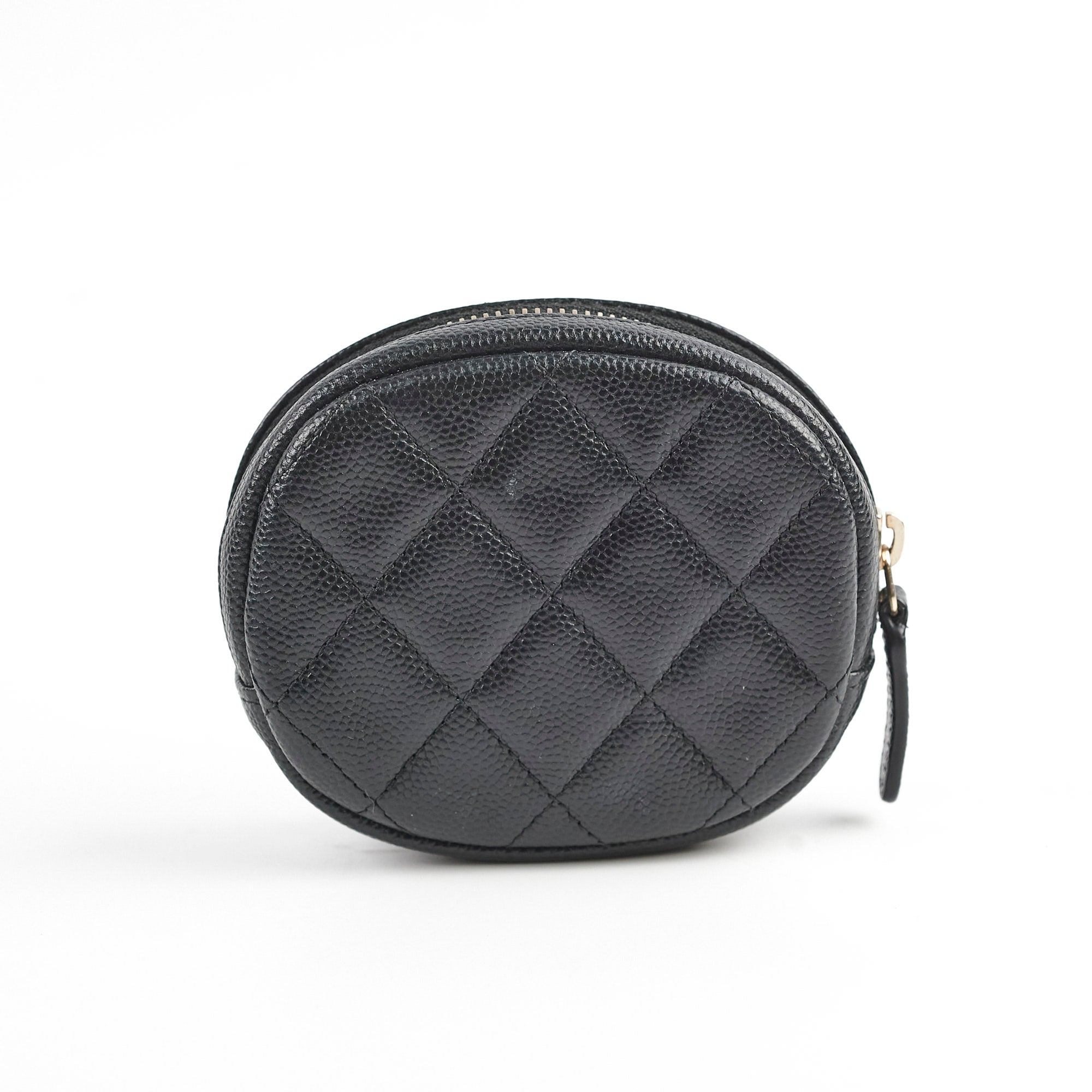 Chanel Caviar Leather Round Coin Purse - Black Luxury Wallet for Women | Perfect for Parties, Travel & Everyday Use