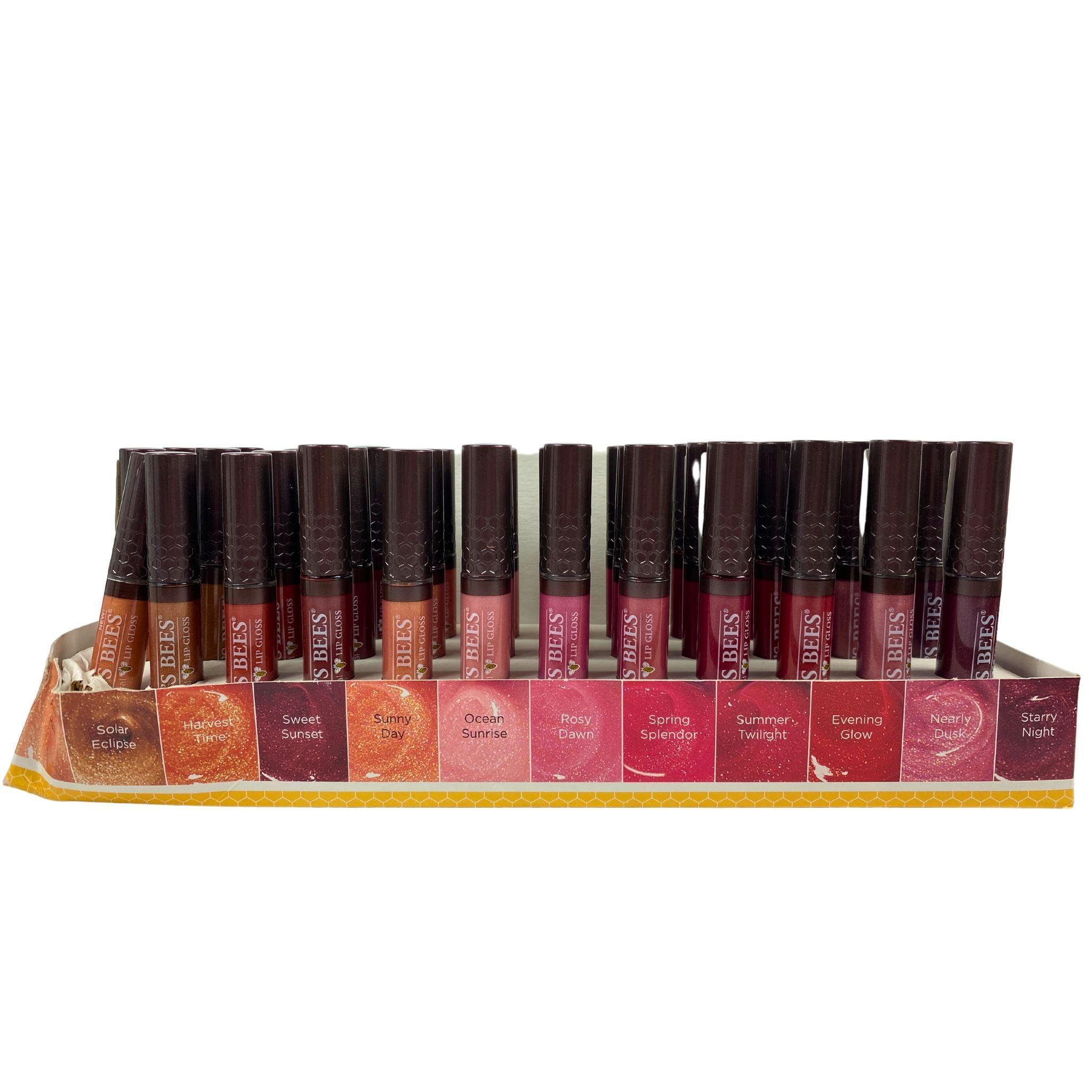 Burt's Bees 100% Natural Lip Gloss - 36 Pcs Bulk Set with Rich Pearlized Colors | Hydrating & Shiny Lip Care for Everyday Wear, Parties & Gifting