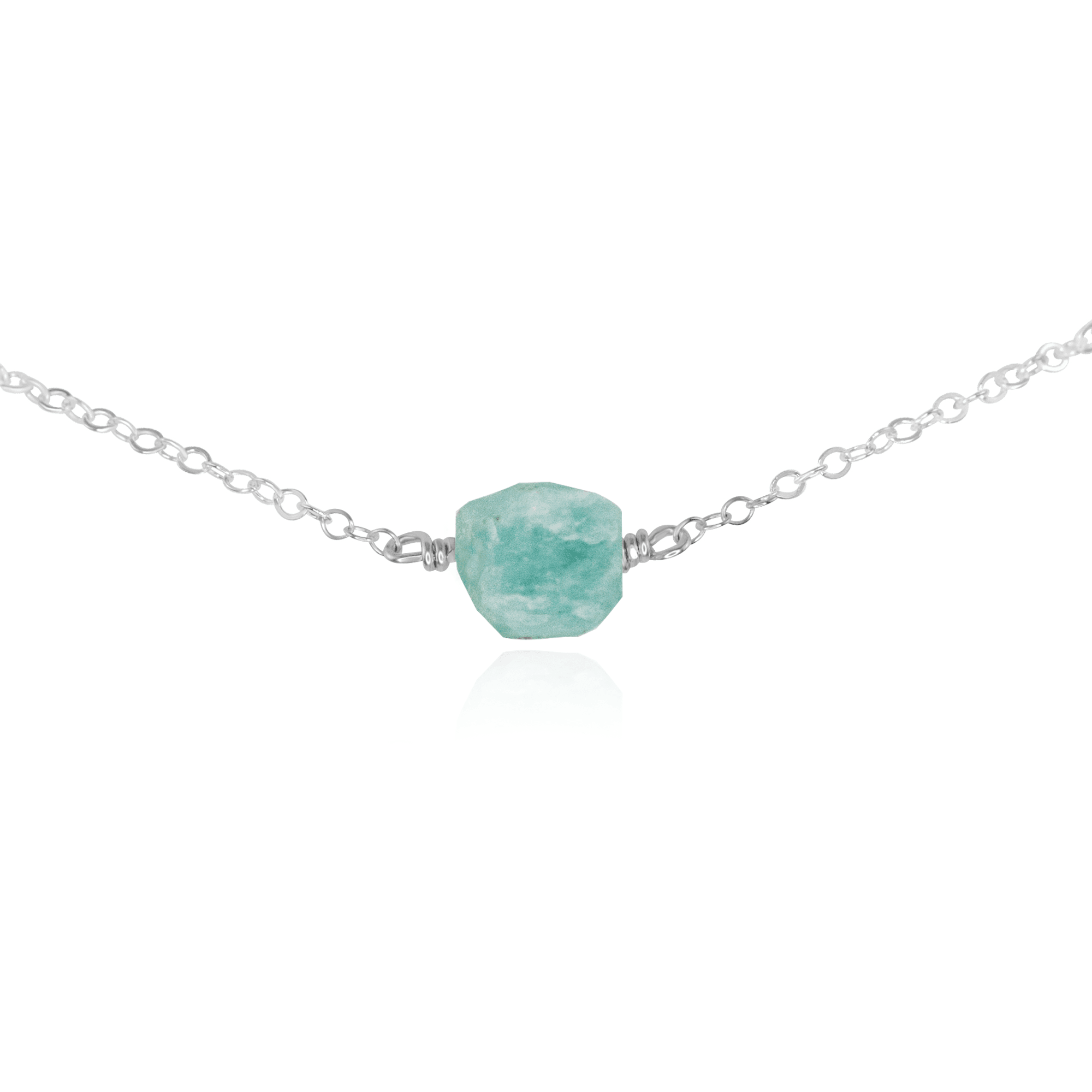 Natural Amazonite Crystal Choker Necklace - Healing Stone Jewelry for Women, Boho Style Adjustable Beaded Choker, Perfect for Meditation, Yoga & Spiritual Healing
