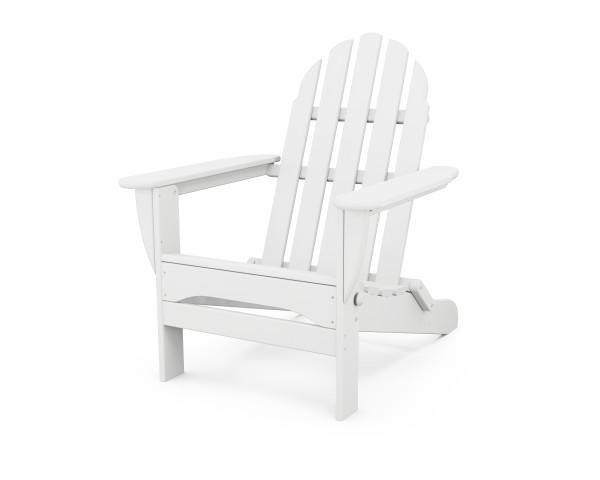 Polywood Classic Folding Adirondack Chair - Durable Outdoor Furniture for Patio, Poolside & Garden Relaxation - Weather-Resistant Recycled Plastic Material