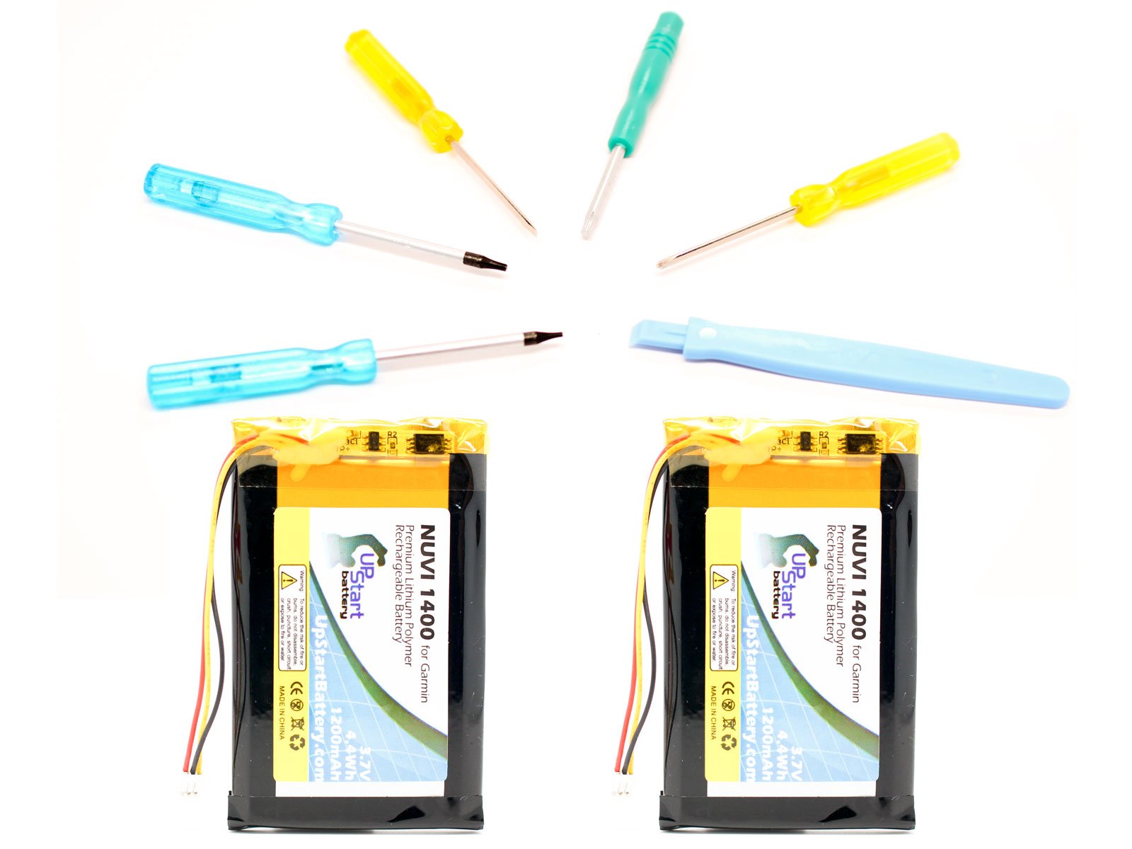 Replacement 1390T Battery with Tools - 1200mAh 3.7V Li-Polymer Battery Compatible with GPS Navigators - Perfect for Car, Hiking & Travel Navigation Devices