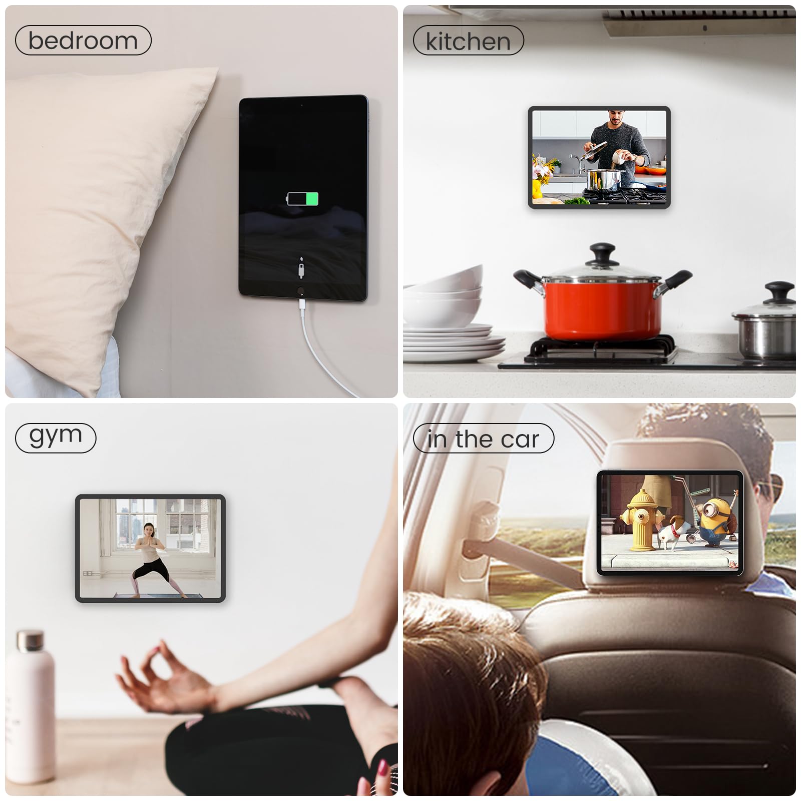 Nillkin Magnetic Tablet Wall Mount Holder for iPad 10th Gen, Surface, Car Backseat & Bedroom - Strong Magnet Stand for Office, Bathroom, Fridge (Perfect for Watching Videos While Cooking or Relaxing)